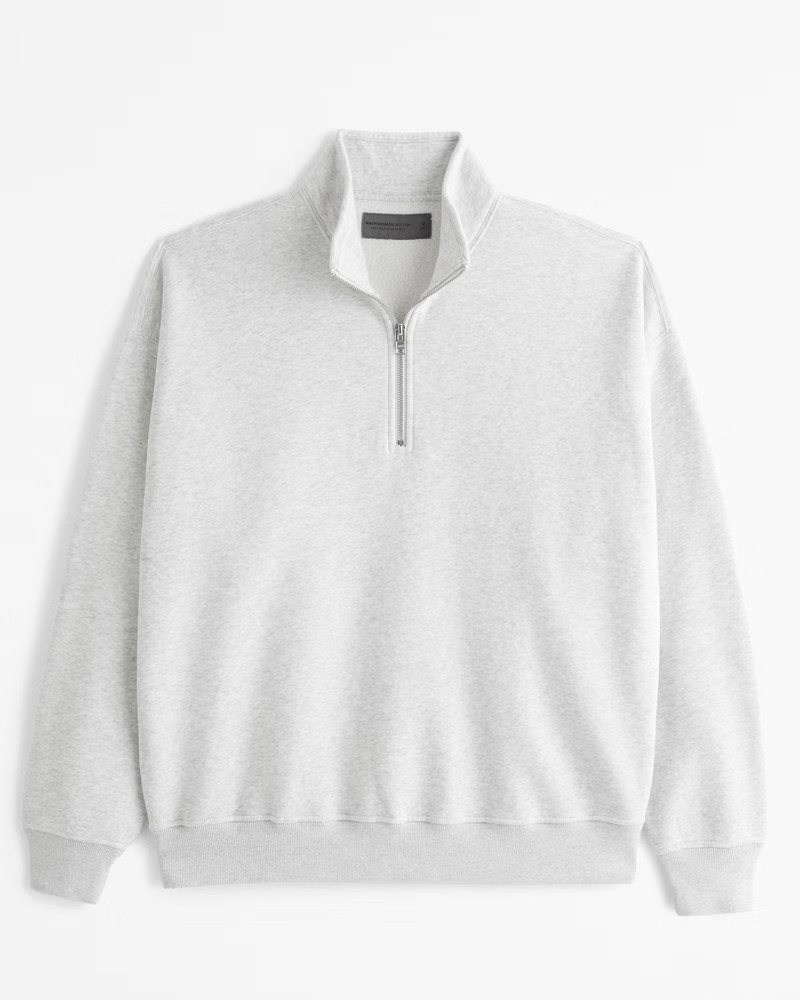 Men's Essential Half-Zip Sweatshirt | Men's Tops | Abercrombie.com | Abercrombie & Fitch (US)