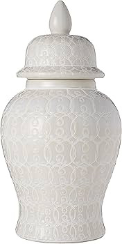 TIC Collection Hand Crafted and Hand Painted Ellery Jar, Multi-Tonal Shades of Cream, Taupe, & Gr... | Amazon (US)