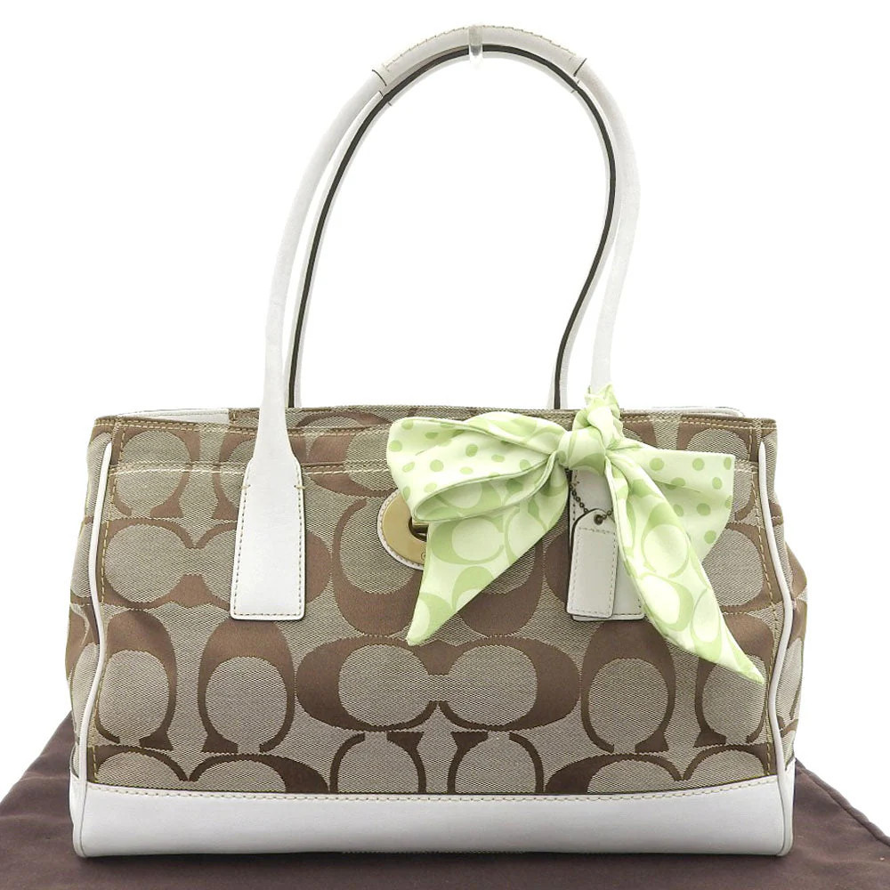 Coach Signature Canvas Leather Tote Bag | Shop Simon