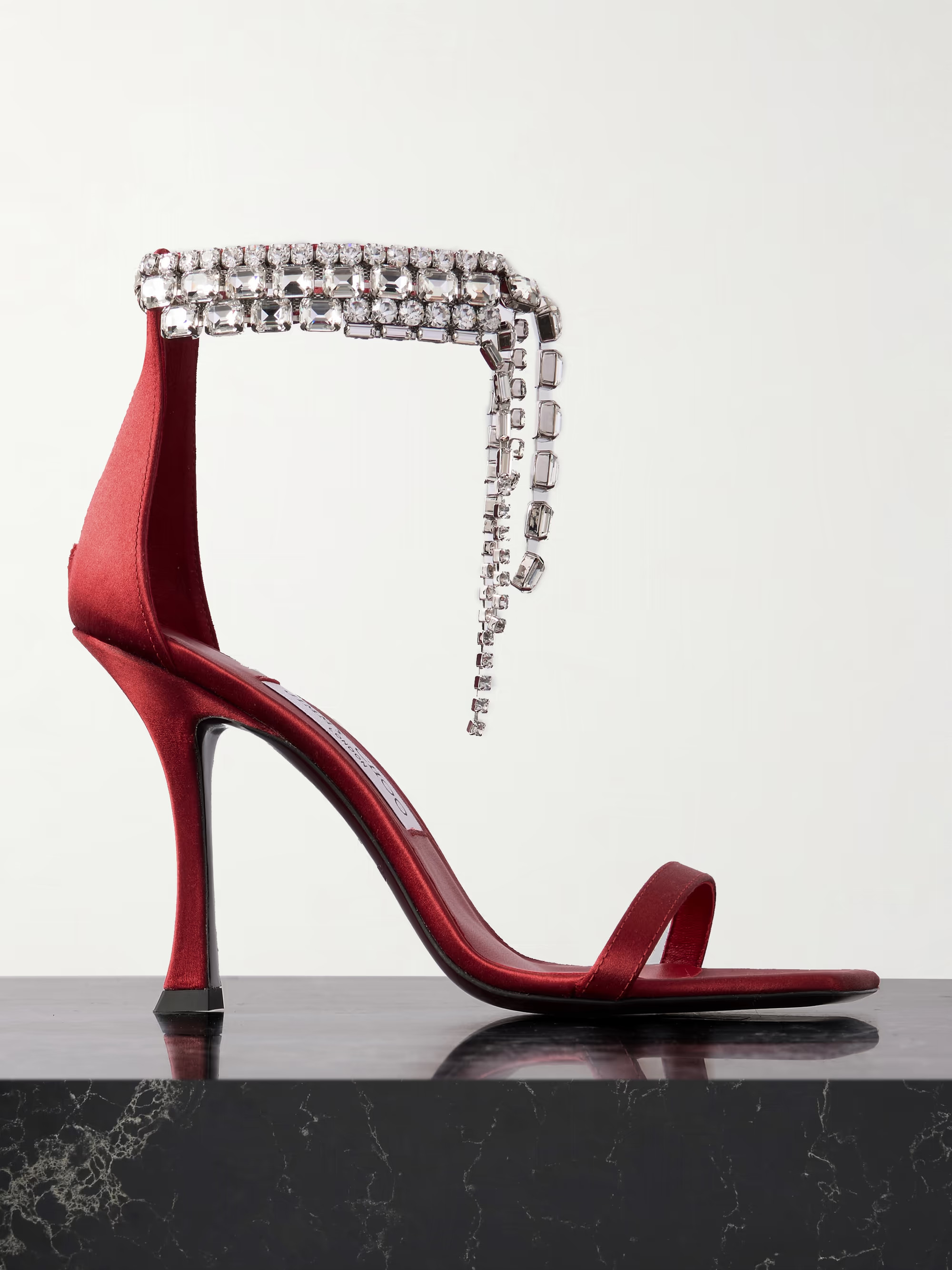Verity 100 crystal-embellished satin sandals | NET-A-PORTER (US)