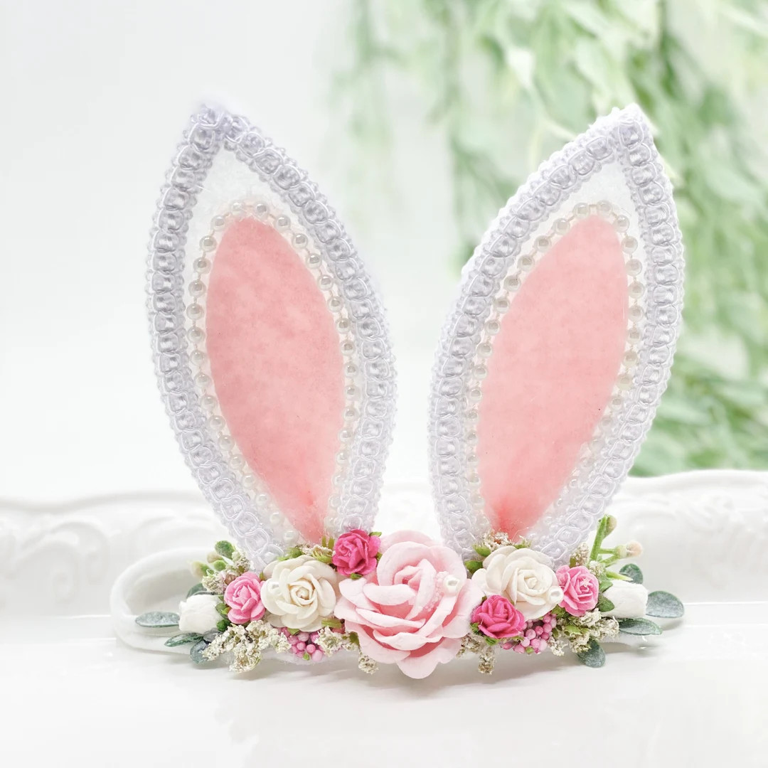 Pink Bunny Ears Headband, Easter Headband, Baby Bunny Headband, Bunny Ears Headband,newborn Headb... | Etsy (US)
