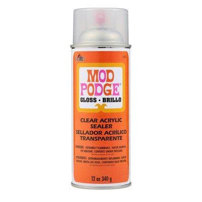 Mod Podge 12oz Clear Acrylic Sealer Gloss: Craft Glue, Paint Sealer, Spray Adhesive, Glossy Finish | Target