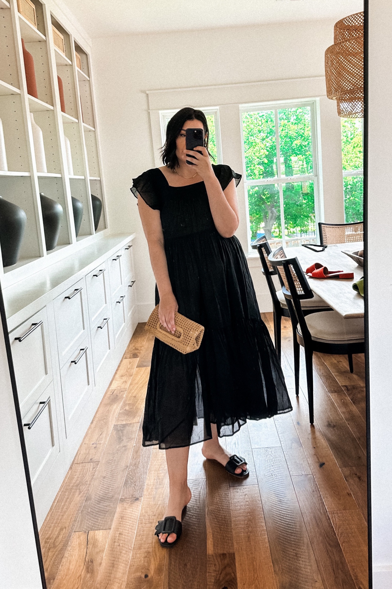 One of my favorite cover ups for the beach or pool! I’m in the medium and it fits perfectly loose. It is sheer so keep that in mind, definitely not a dress unless you want to layer it with a slip dress underneath! 

