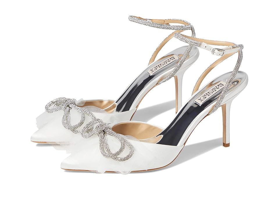 Badgley Mischka Sacred Women's Shoes White Satin : 6.5 M | Zappos