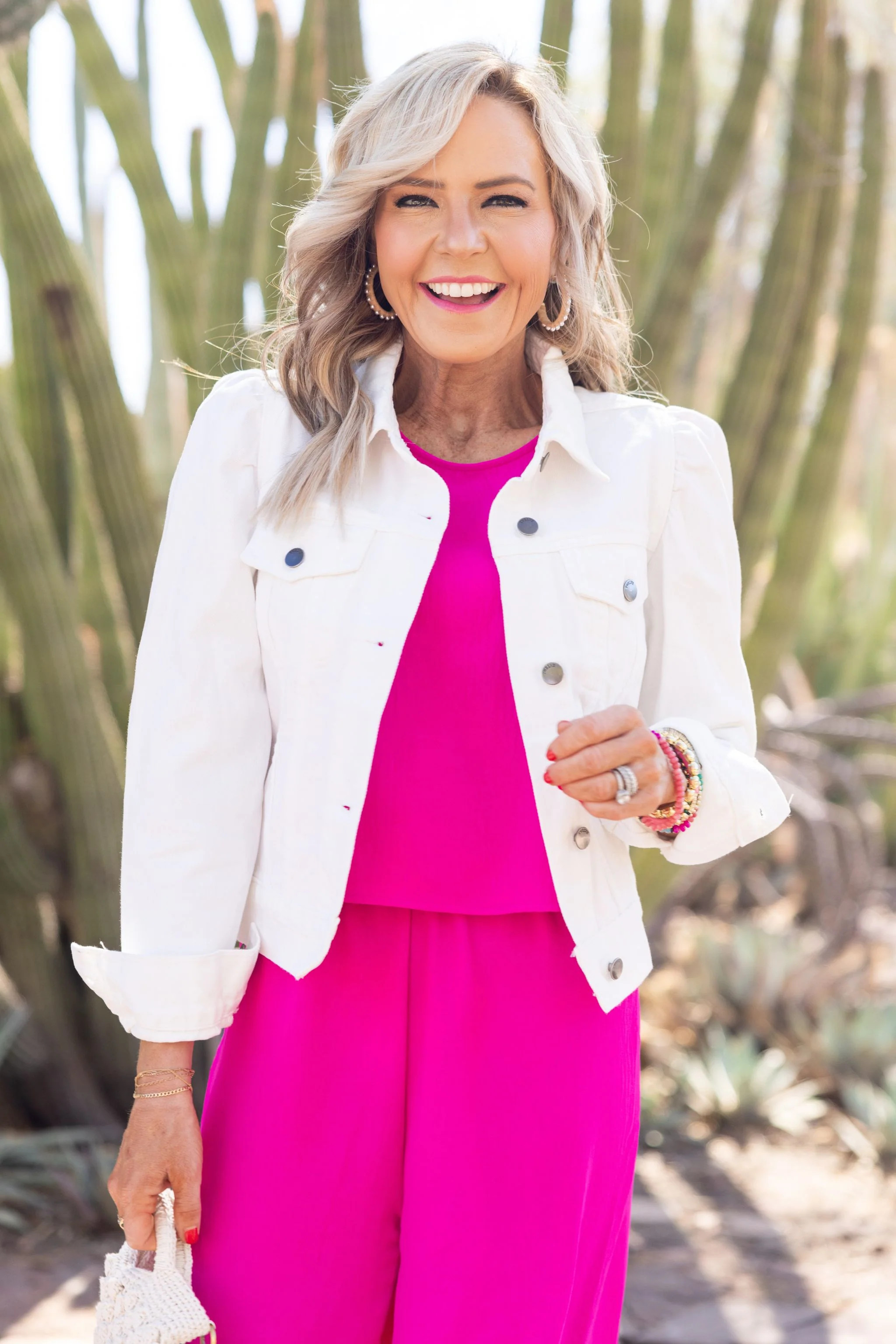 Roxanna Denim Jacket- White | Avara