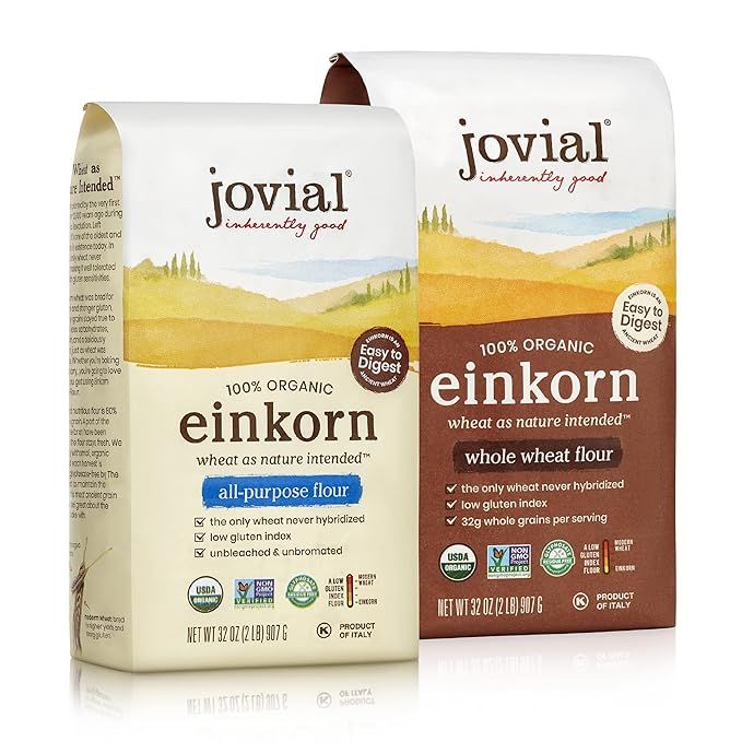 Jovial Einkorn 100% Organic Einkorn Baking Flour Variety Pack (All Purpose Flour & Whole Wheat Fl... | Amazon (US)
