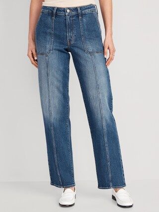 High-Waisted OG Loose Utility Jeans for Women | Old Navy (CA)