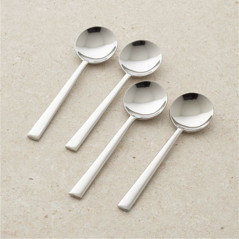 Set of 4 Mix Soup Spoons + Reviews | Crate & Barrel | Crate & Barrel