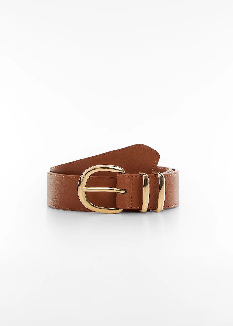 Rounded buckle belt -  Women | Mango United Kingdom | MANGO (UK)