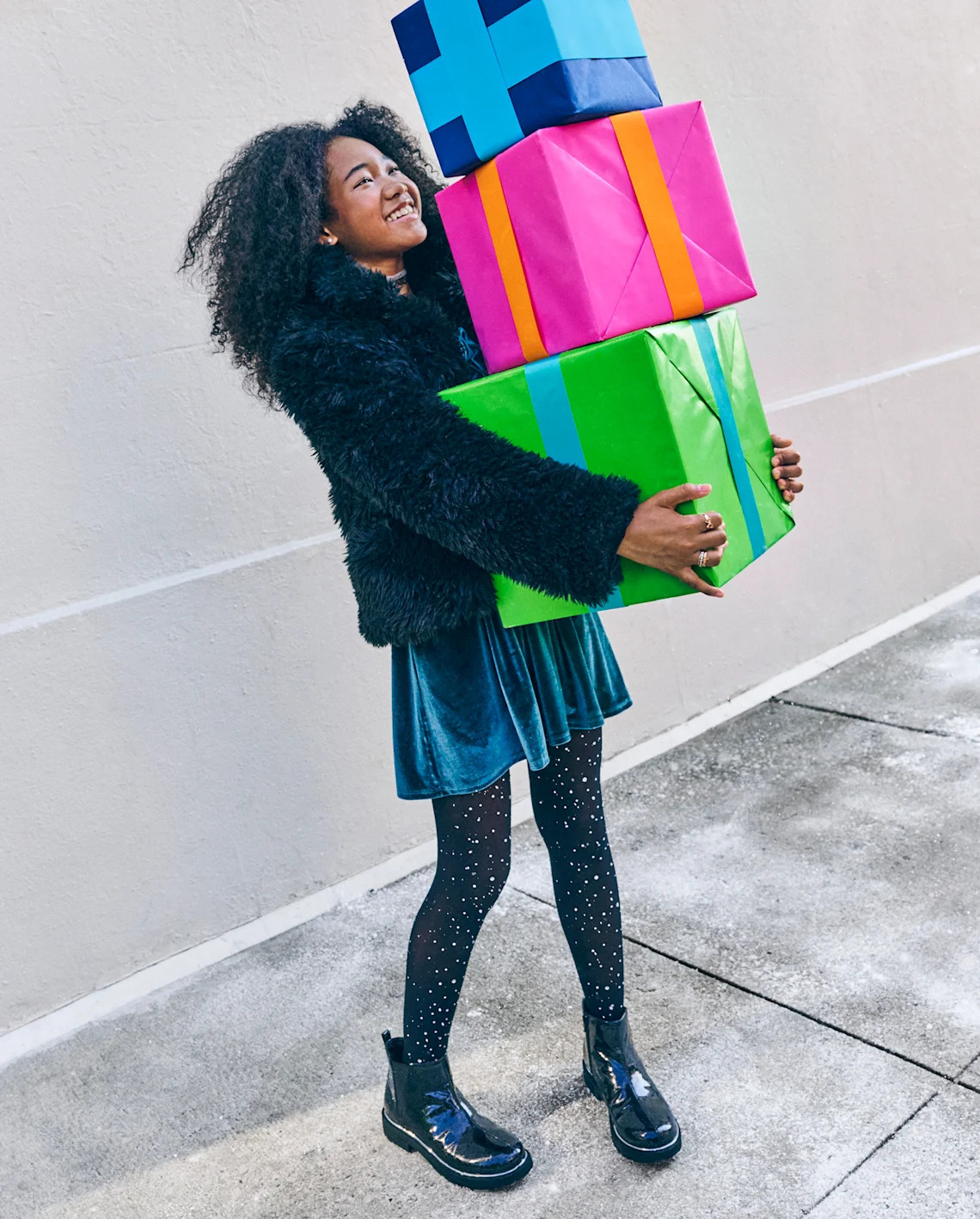 Girls Rhinestone Microfiber Tights - black | The Children's Place