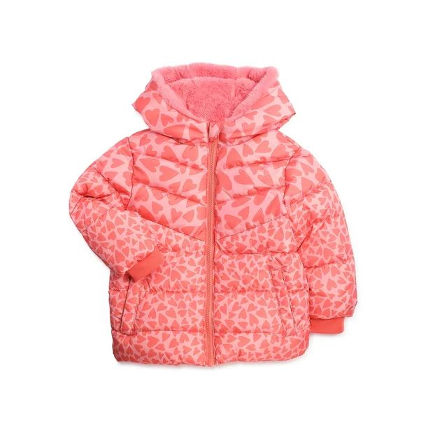 Swiss Tech Baby and Toddler Girl Heavyweight Puffer Jacket, Sizes 12M-5T - Walmart.com | Walmart (US)