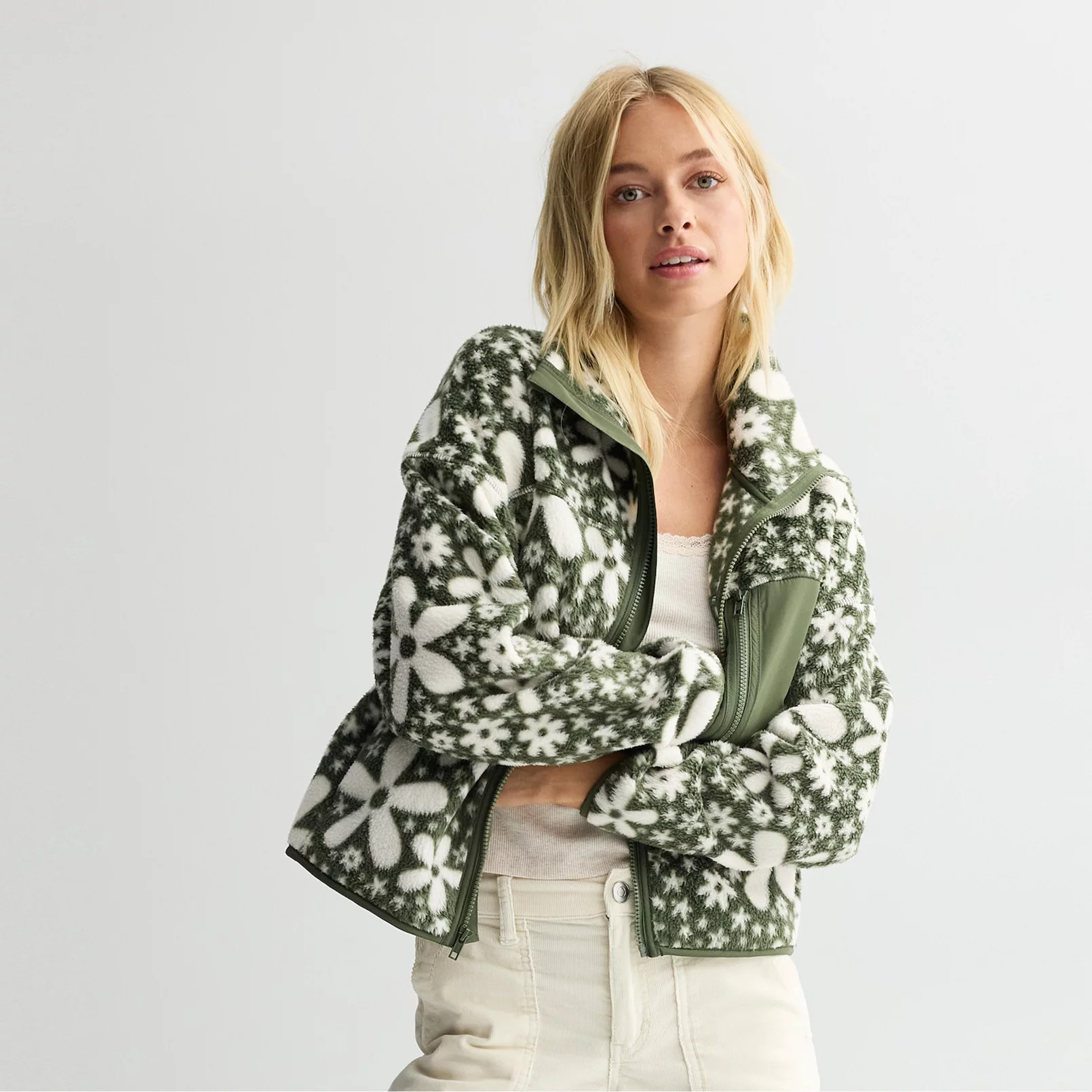 Juniors' SO® Full-Zip Pocket Teddy Fleece Jacket | Kohl's