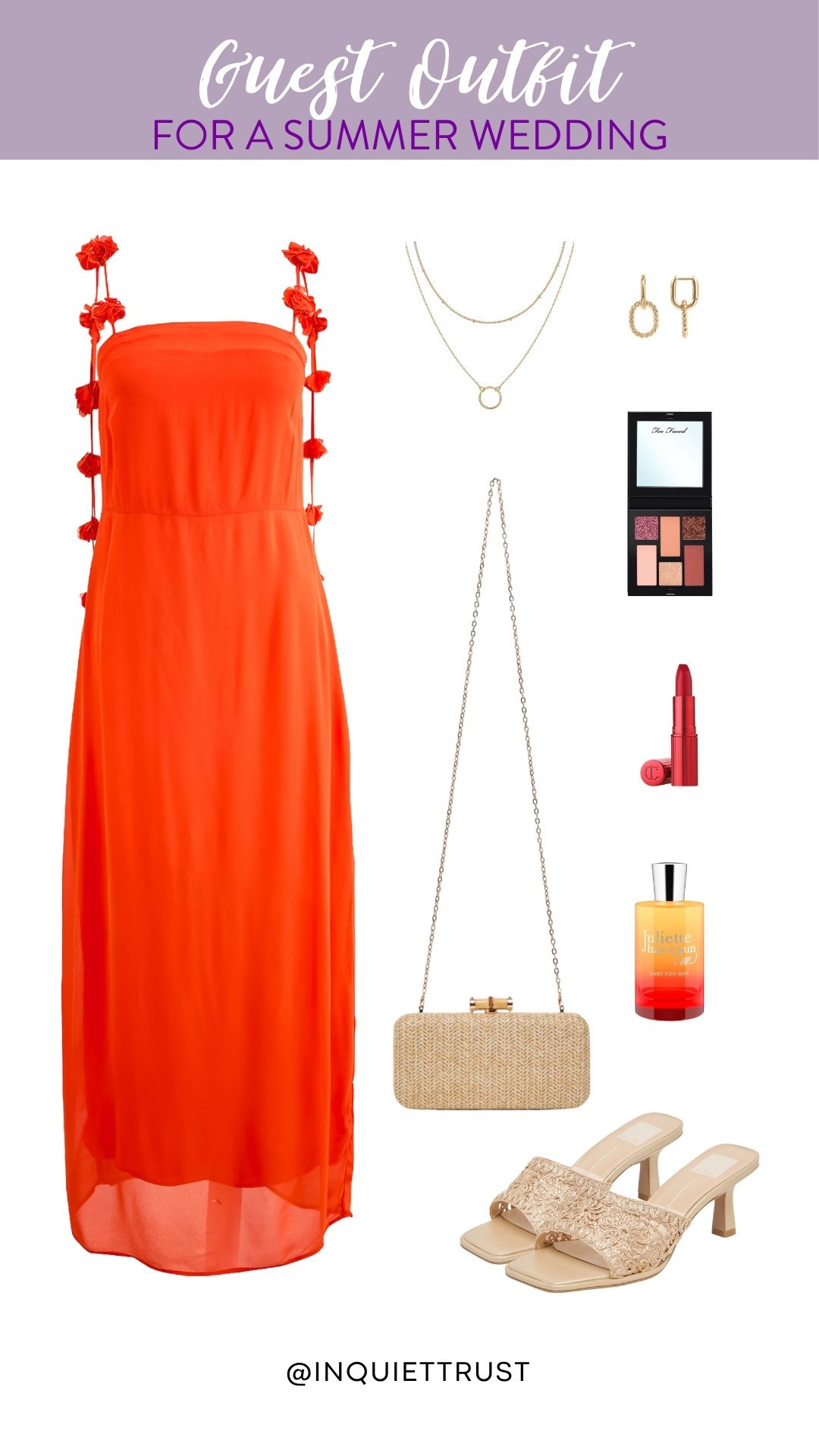 Channeling all the warm, sun-kissed vibes for a summer wedding! The vibrant red dress with delicate shoulder details, paired with shimmering gold accents, is ready to celebrate love under the summer sky.
#partyoutfit #formalwear #summerlooks #weddingguestoutfit

#LTKSeasonal #LTKWedding #LTKStyleTip