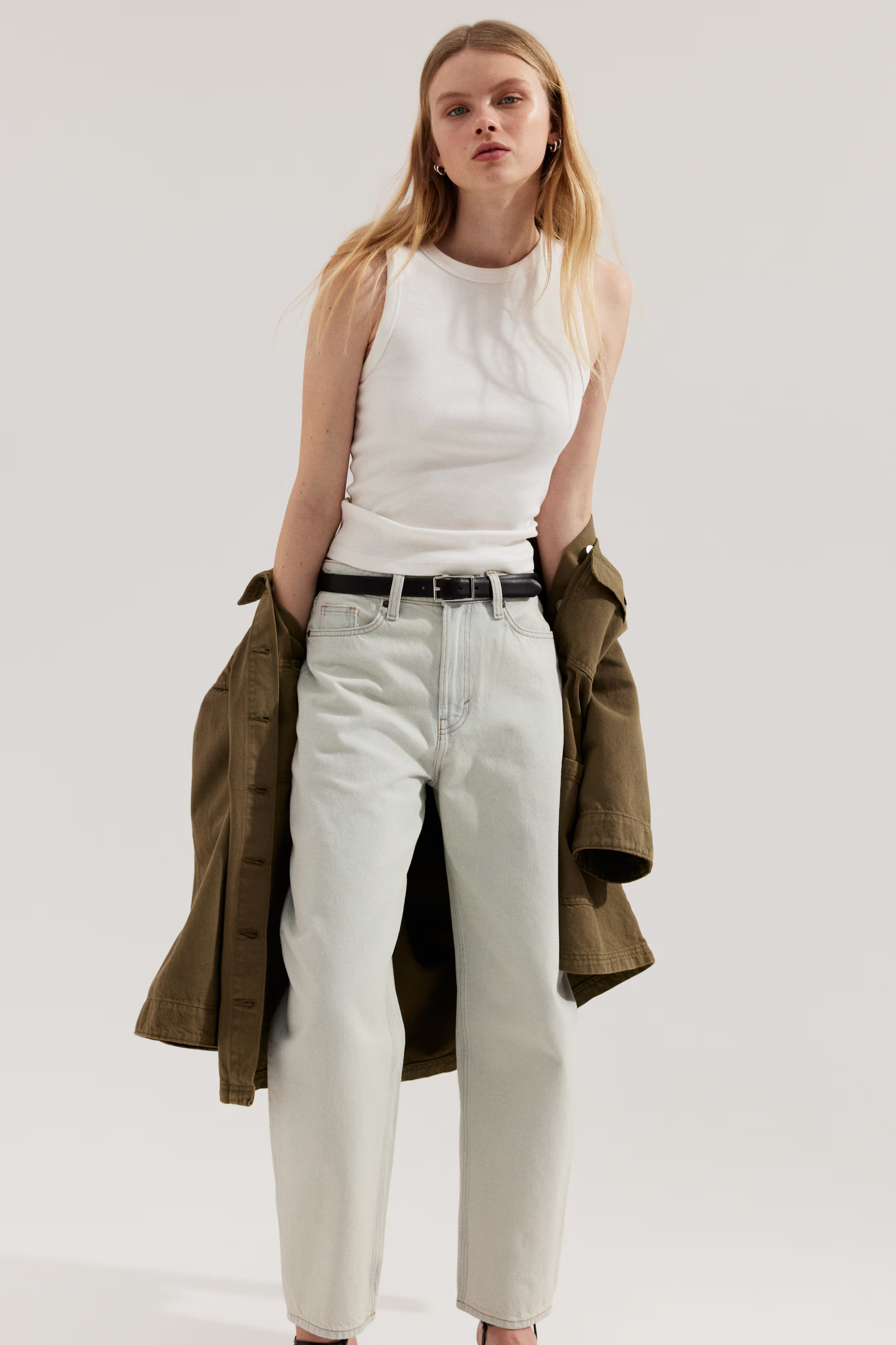 High Rise Barrel Leg Jeans | H&M (US + CA)