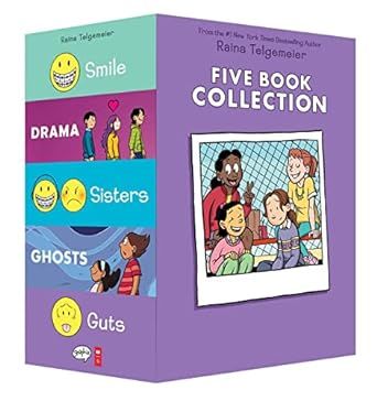 Raina Telgemeier Collection 5 Books Set (Sisters, Drama, Smile, Ghosts, Guts) | Amazon (US)