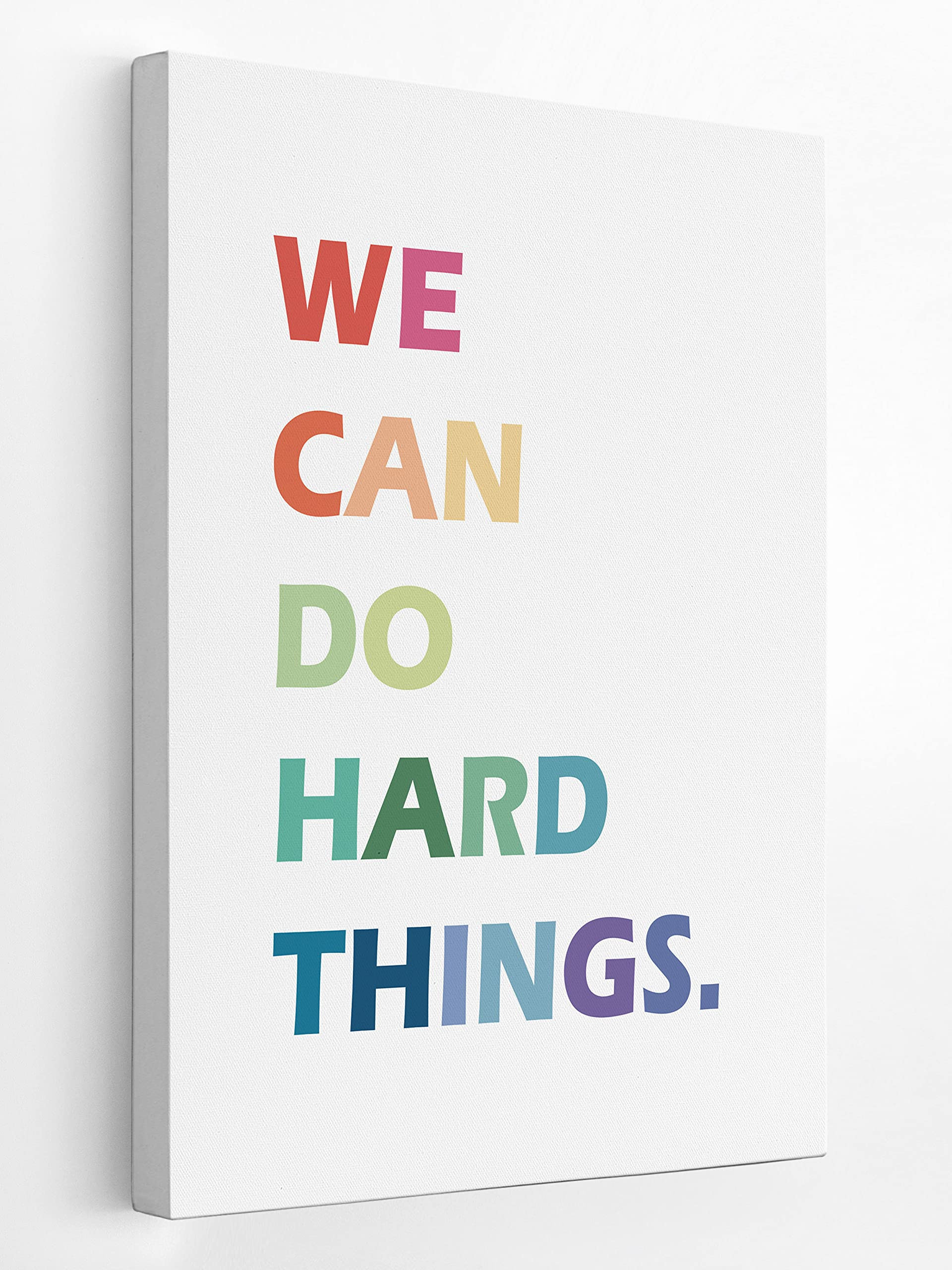 HONLUNG Inspirational Quote We Can Do Hard Things Colorful Word Canvas Wall Art Prints 11x14 Inch... | Amazon (US)