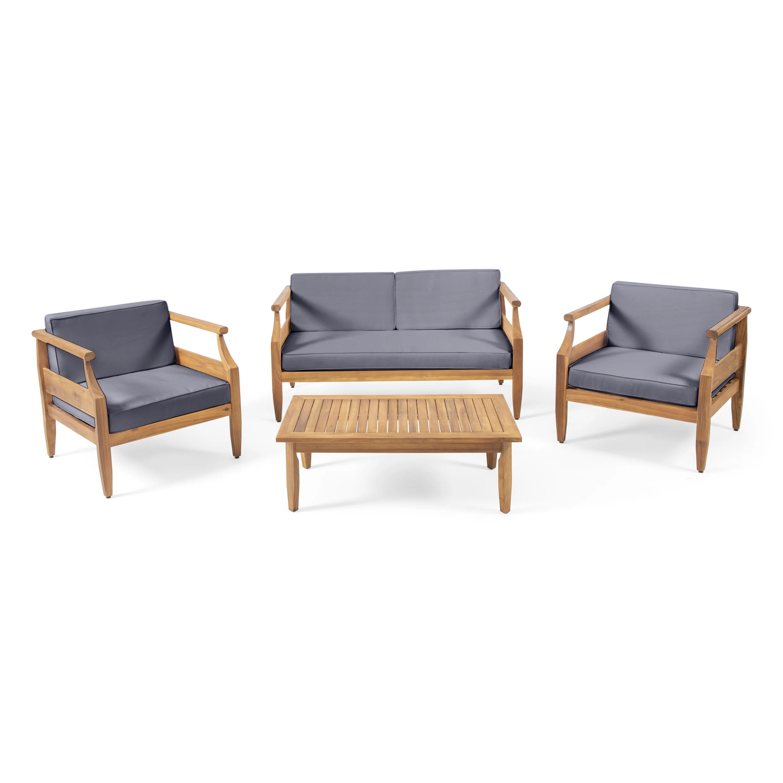 Mcclurg Teak Sofa Seating Group with Cushions | Wayfair North America