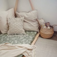 Sage Leaves Cotton Jersey Fitted Cot Sheet, Crib Sheet, Sage Leaves, Crib Gender Neutral Fitted Shee | Etsy (US)