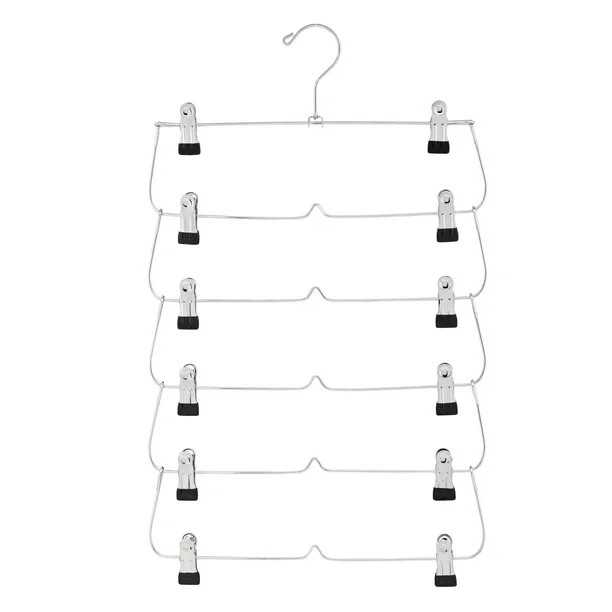 Mainstays 6-Tier Pant & Skirt Hanger, Heavy Duty Metal, Space Saving | Walmart (US)