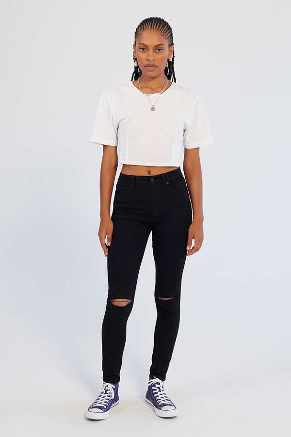 BDG Twig Ripped High-Rise Skinny Jean - Black | Urban Outfitters US