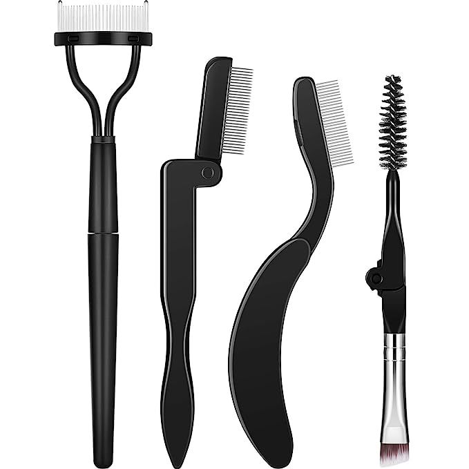 Folding Eyebrow Comb Eyelash Separator Eyebrow Eyelash Grooming Brush for Making Up Supplies (Sty... | Amazon (US)