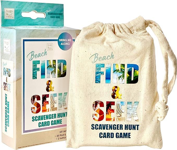 Hapinest Find and Seek Scavenger Hunt Outdoor Indoor Card Game for Kids, Beach Edition | Amazon (US)