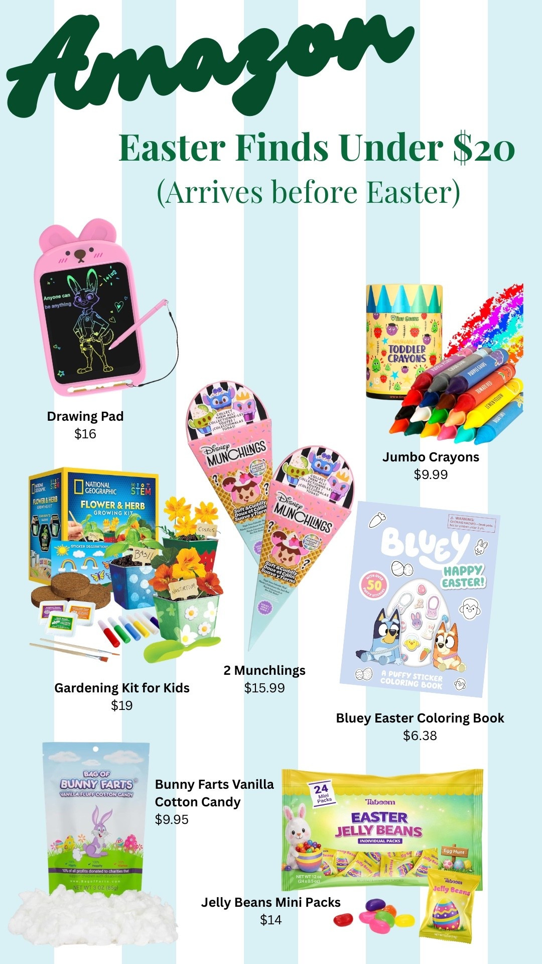 Easter basket finds under $20 🐰🌷 (yes—these will arrive before Easter!)
Putting together the cutest + easiest baskets for kids this year without overspending 🙌 From fun activities to sweet treats, everything here is affordable, adorable, and actually useful 💛

Perfect for toddler Easter baskets, kids Easter gifts, or last-minute Amazon finds 🛒✨

Tap to shop everything before it sells out! 🐣💐 #amazonfinds


#LTKSaleAlert #LTKSeasonal