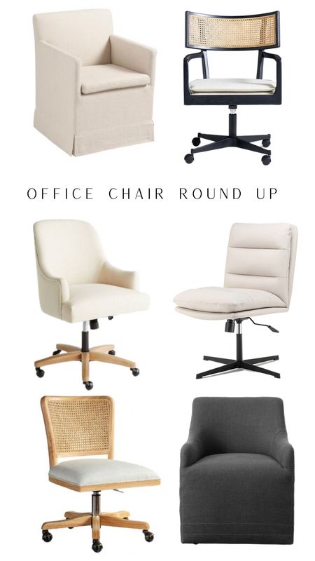 Neutral office chair round up 

Upholstered chair, rolli chair, cane chair, office, office furniture 

#LTKhome #LTKunder100 #LTKstyletip