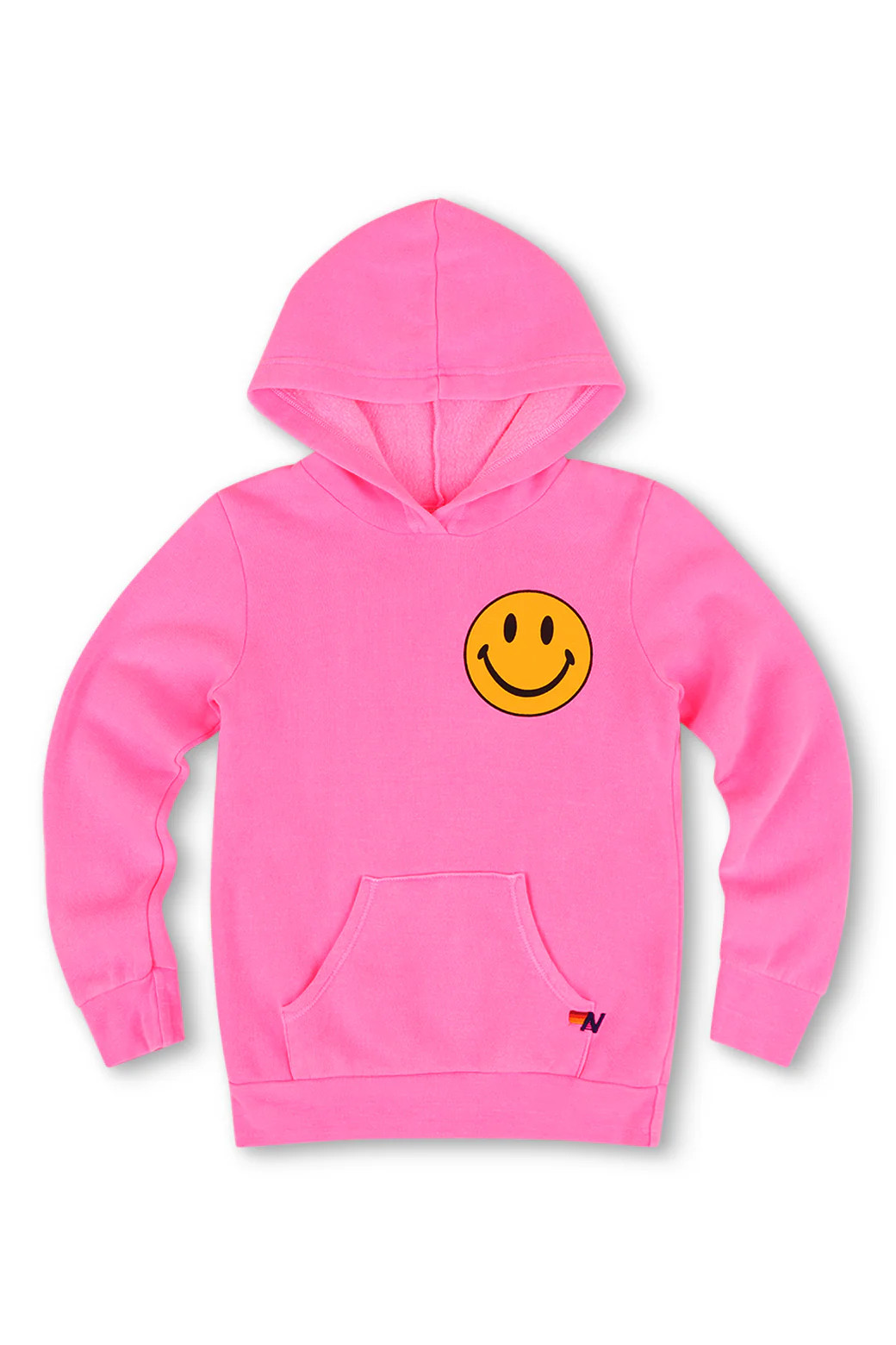 KID'S SMILEY 2 PULLOVER HOODIE - NEON PINK | Aviator Nation