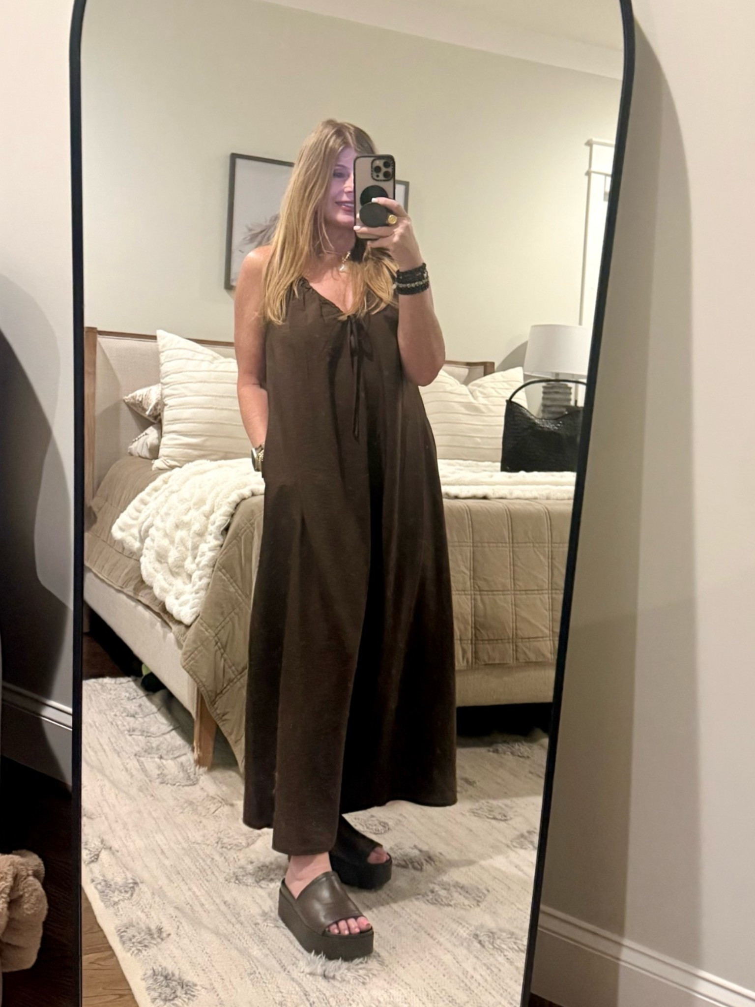 40% off select Target Dresses🤎
Maxi Dress w/ pockets🙌🏻
Runs big size down, wearing a small. 
#LTKOver50 #momover50