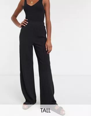 Vero Moda Tall wide leg trousers in black | ASOS (Global)