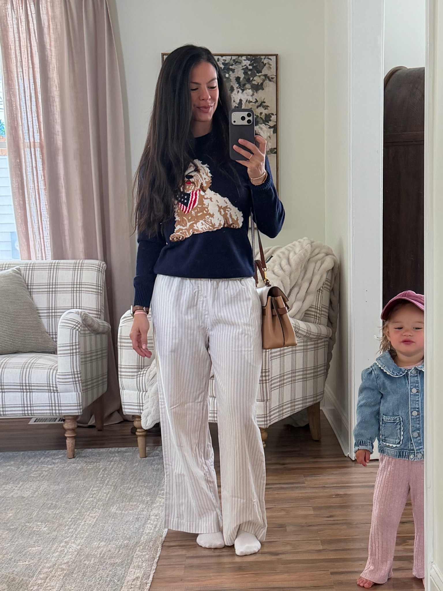 Wearing xxs in the sweater. So soft!! Pants are discontinued 😩 