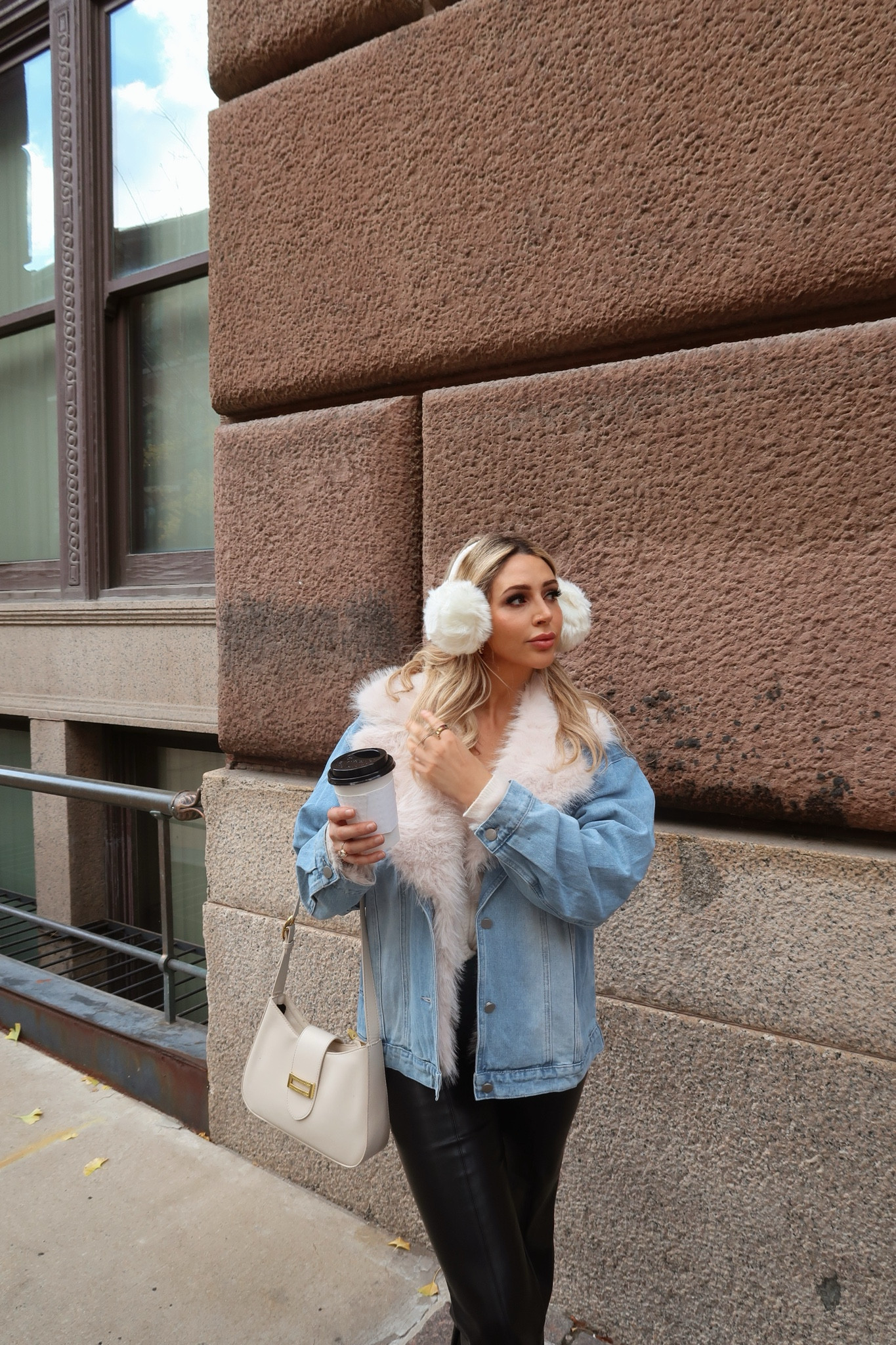 Wearing a small in the jacket and medium in the leather pants 

Measurements: 32DD, 26/27 waist 

Follow me on socials @travelwithbreezyy

#LTKSeasonal #LTKStyleTip