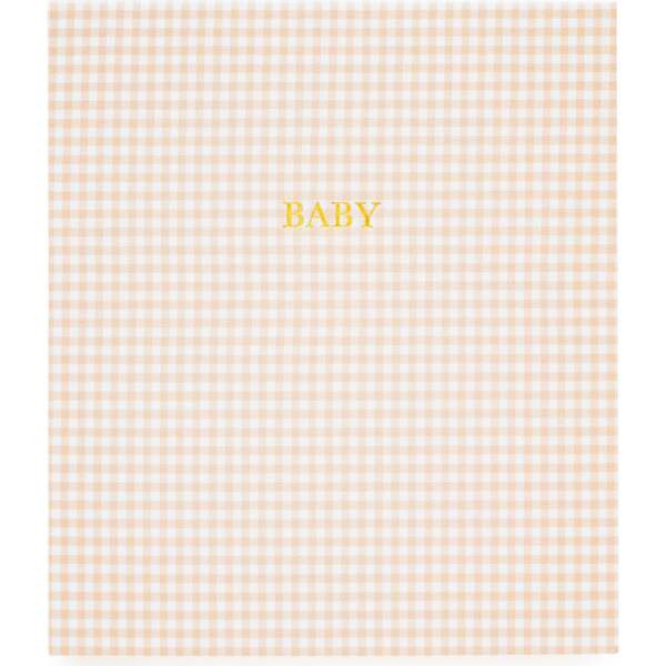 Sugar Paper x Maisonette Baby Book, Pink Gingham | Maisonette