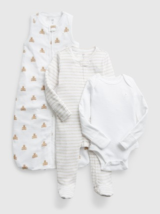 Baby 100% Organic Cotton First Favorite 3-Piece Sleep Sack Set | Gap (CA)