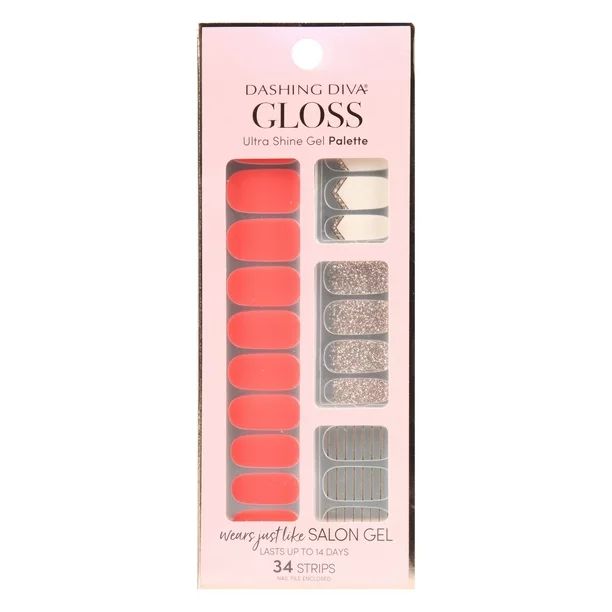 Dashing Diva Gloss Gel Strip Coral Pop | Walmart (US)