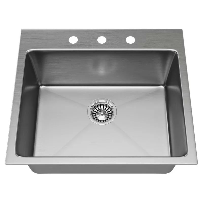 T1823 Stainless Steel 23" L x 20" W Drop-In Kitchen Sink | Wayfair Professional