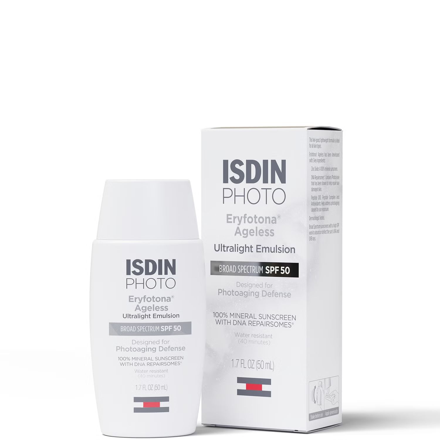 ISDIN Eryfotona Ageless Ultralight Tinted Mineral SPF 50 Sunscreen 50ml | Dermstore (US)
