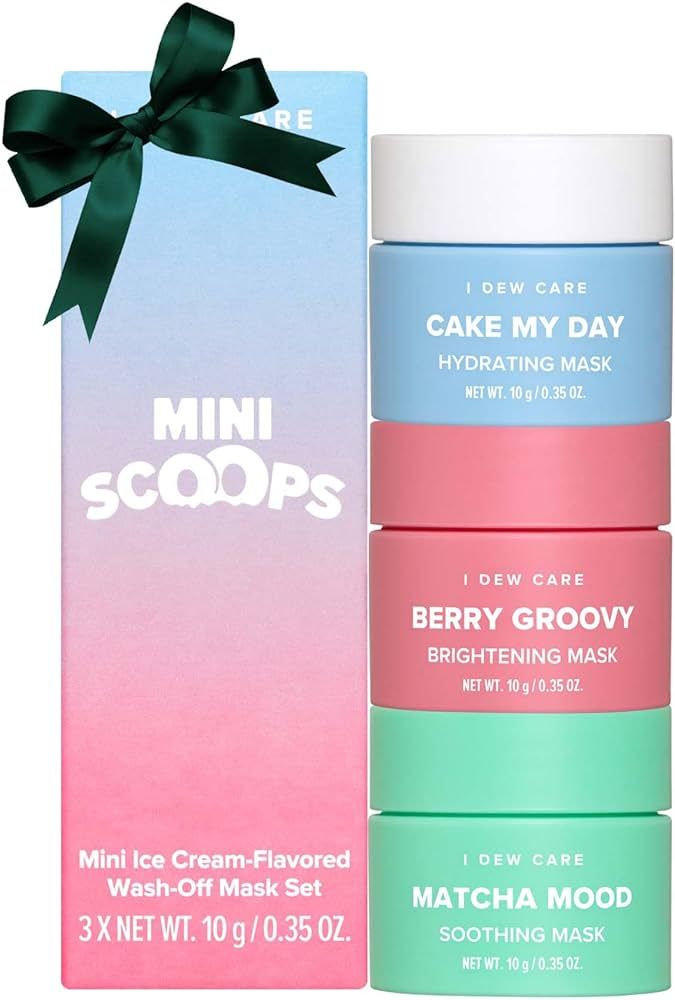 I DEW CARE Mini Scoops | Wash Off Face Mask Skin Care Trio | Gift, Spa day, Gift set | Korean Ski... | Amazon (US)