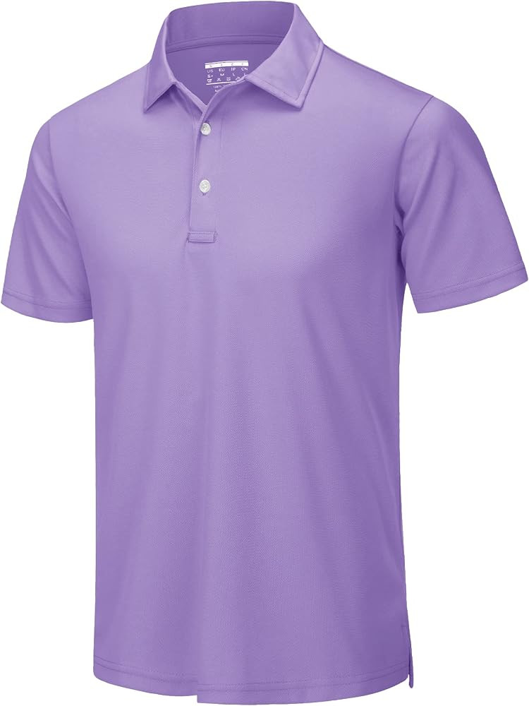 TACVASEN Mens Golf Polo Shirts Dry Fit Short Sleeve Collared Classic Polos Tennis Solid T Shirts ... | Amazon (US)