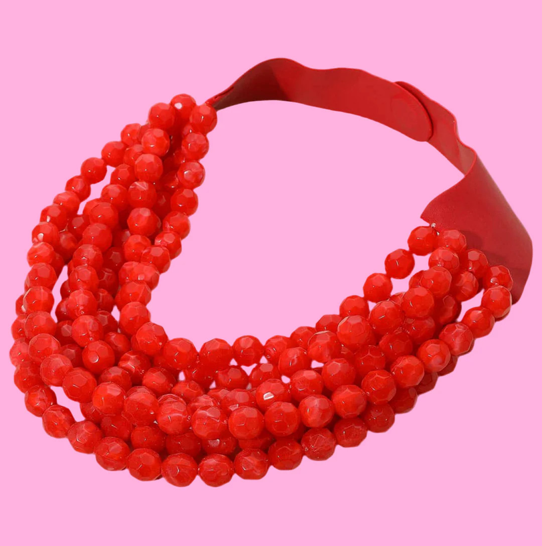 CHUNKY BEADED LAYERED NECKLACE | Teggy French