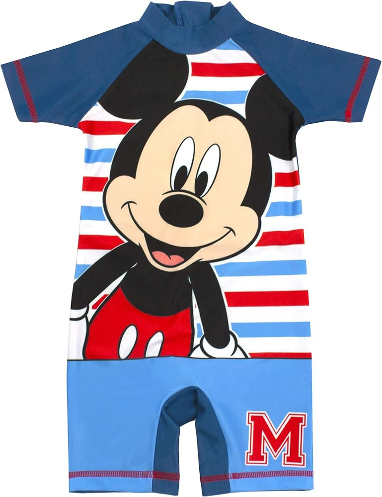 Disney Mickey Mouse Swimsuit Boys | Childrens Sunsafe Swim Costume | Amazon (US)
