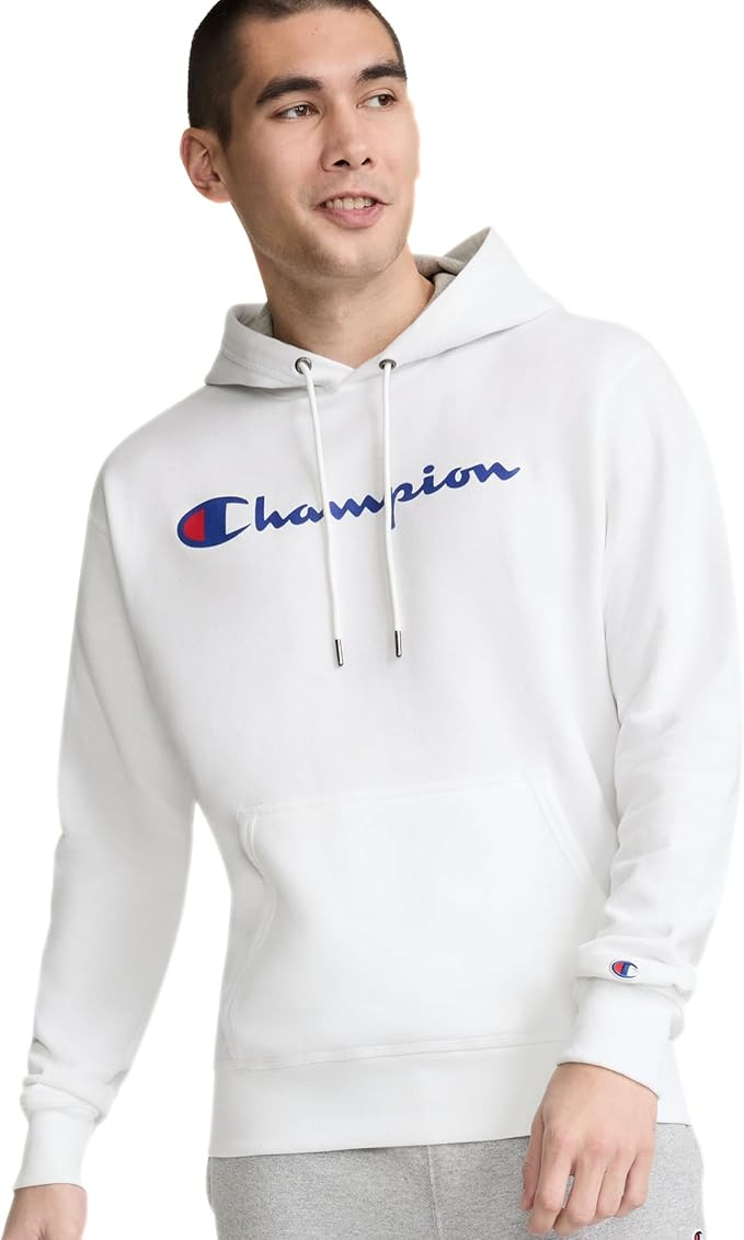 Champion Men's Fleece Script Logo Hoodie (Reg. Or Big & Tall) | Amazon (US)
