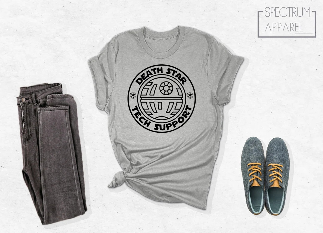 Death Star Shirt, Tech Support Shirt, Star Wars, Star Wars Shirt, Star Wars Disney Shirt, Disney ... | Etsy (US)