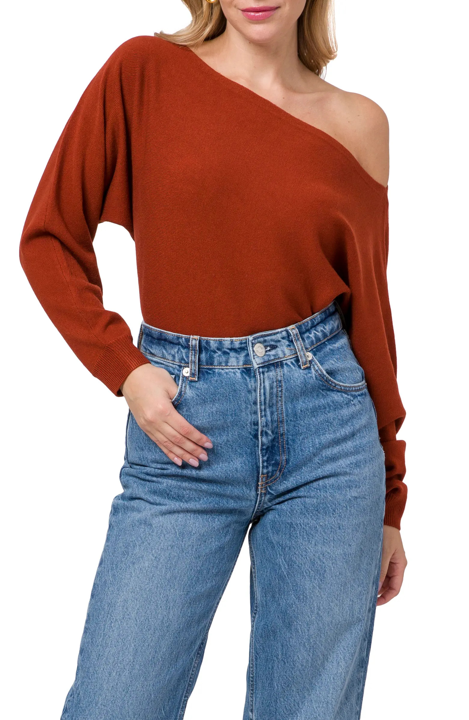 Dreamer Dolman Sleeve Off the Shoulder Sweater | Nordstrom