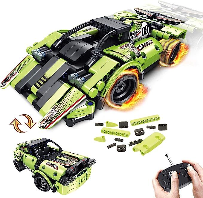 GAMZOO STEM Building Toys for Kids with 2-in-1 Remote Control Racer Snap Together Engineering Kit... | Amazon (US)