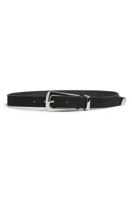 Favorite Daughter The Suede Statement Belt in Black/Polished Nic at Nordstrom, Size Large | Nordstrom