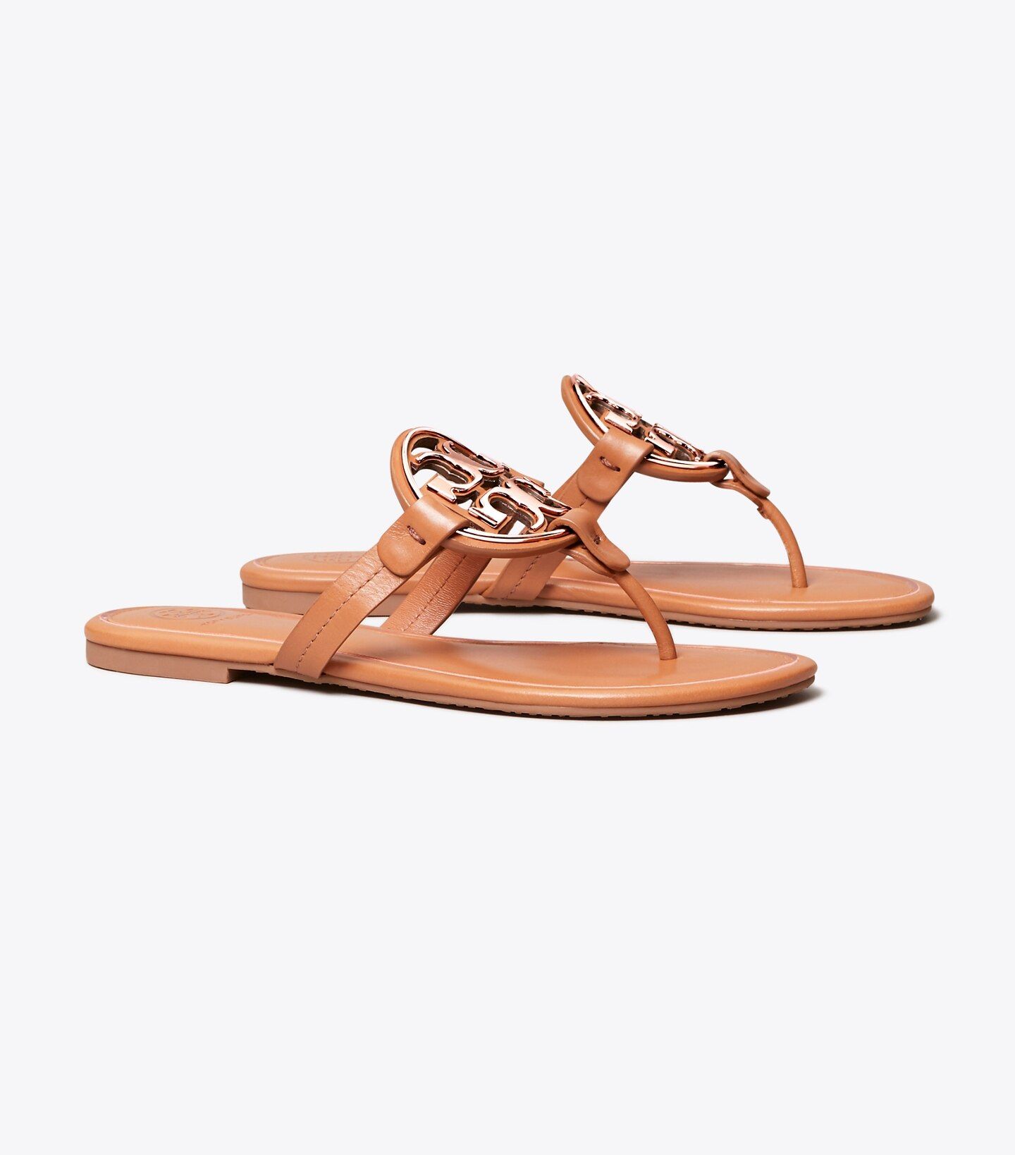 Miller Metal-Logo Sandal, Leather | Tory Burch (US)