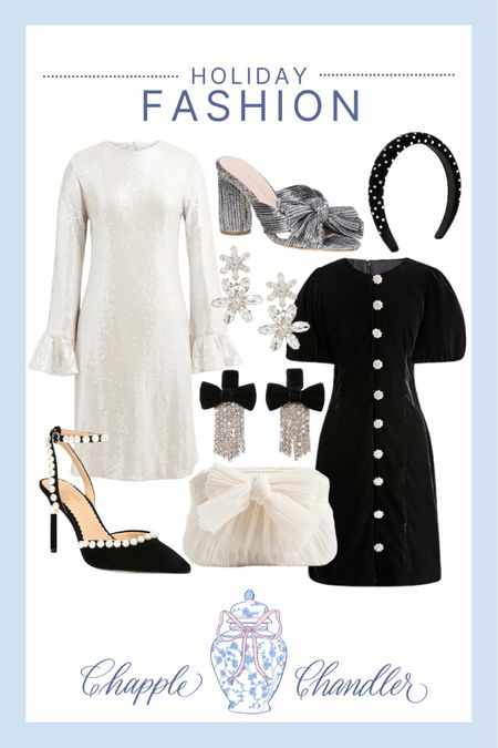 J.Crew, holiday fashion, women’s fashion, holiday fashion guide, preppy, classic, velvet button front mini dress, sequin dress, New Year’s Eve dress, holiday outfit idea, High heels, clutch, jewelry, a bow earrings, pleated clutch with bow, pleated those sandals, heels with pearls, crystal earrings, jewelry

#LTKshoecrush #LTKHoliday #LTKstyletip