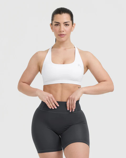 Timeless Square Neck Sports Bra 
 White | Oner Active (UK / US)